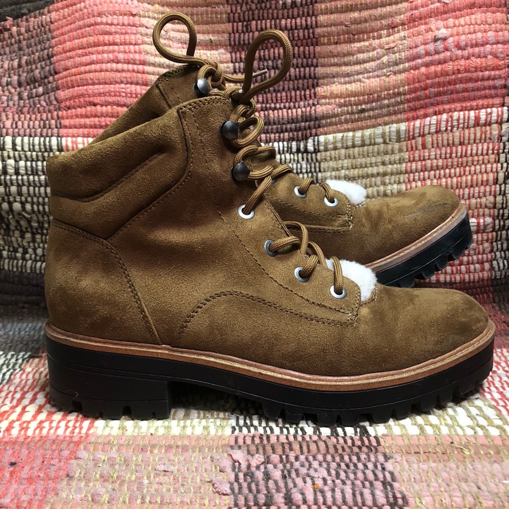 Indigo Brown Suede & Fur Winter Boots